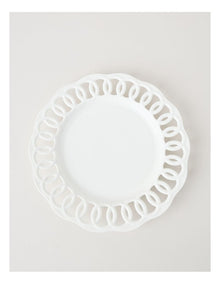 Lattice Charger Plate 33cm in White