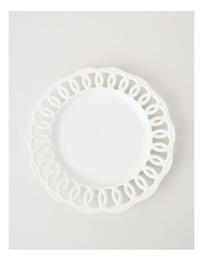 Lattice Charger Plate 33cm in White