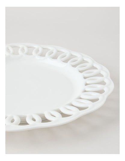 Lattice Charger Plate 33cm in White