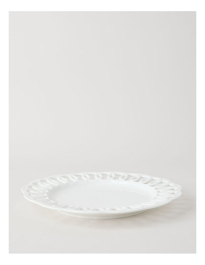 Lattice Charger Plate 33cm in White