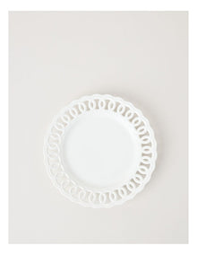 Lattice Side Plate 22cm in White