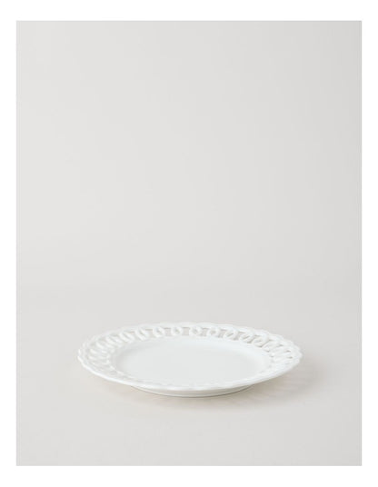 Lattice Side Plate 22cm in White