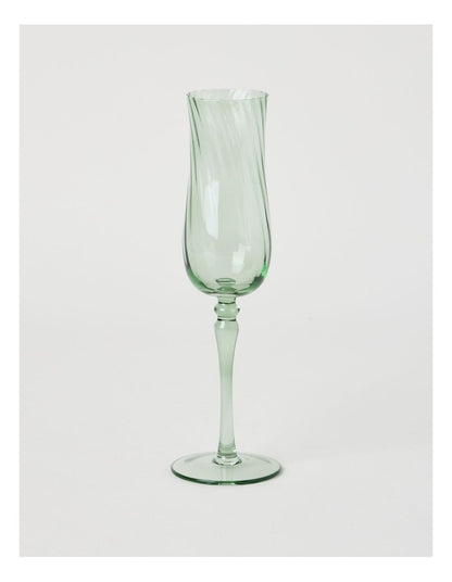 Clara Champagne Glass Set of 4 Green 190ml