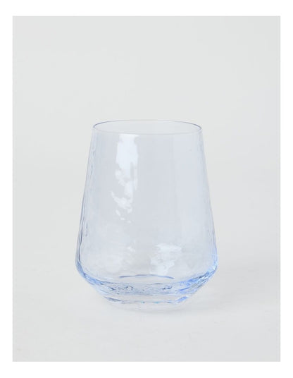 Blue Hammered Tumbler Set of 4 400ml