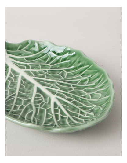 Cabbage Leaf Serving Platter 28.3cm in Green