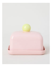 Bubble Butter Dish in Pink & Yellow