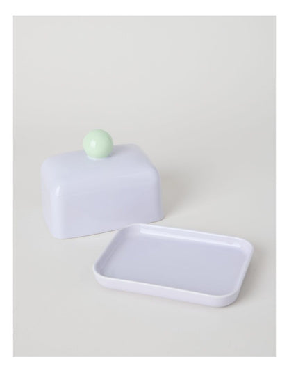 Bubble Butter Dish in Lilac and Mint Green