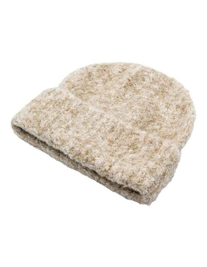 Freya Boucle Beanie in White Cream