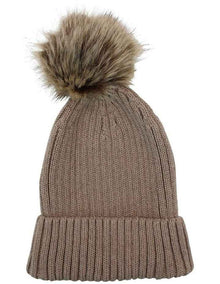 Valentine Wool-Blend Beanie in Latte Brown