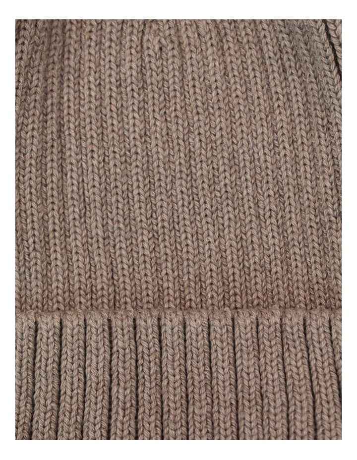 Valentine Wool-Blend Beanie in Latte Brown