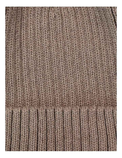 Valentine Wool-Blend Beanie in Latte Brown