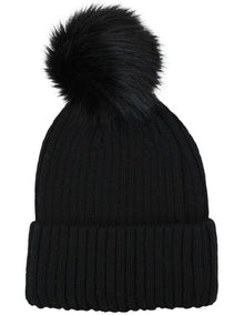 Valentine Wool-Blend Beanie in Black