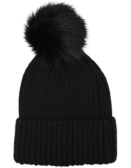Valentine Wool-Blend Beanie in Black
