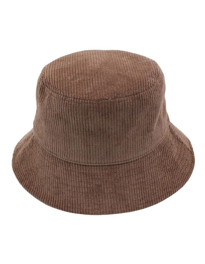Dallas Cord Bucket Hat in Brown