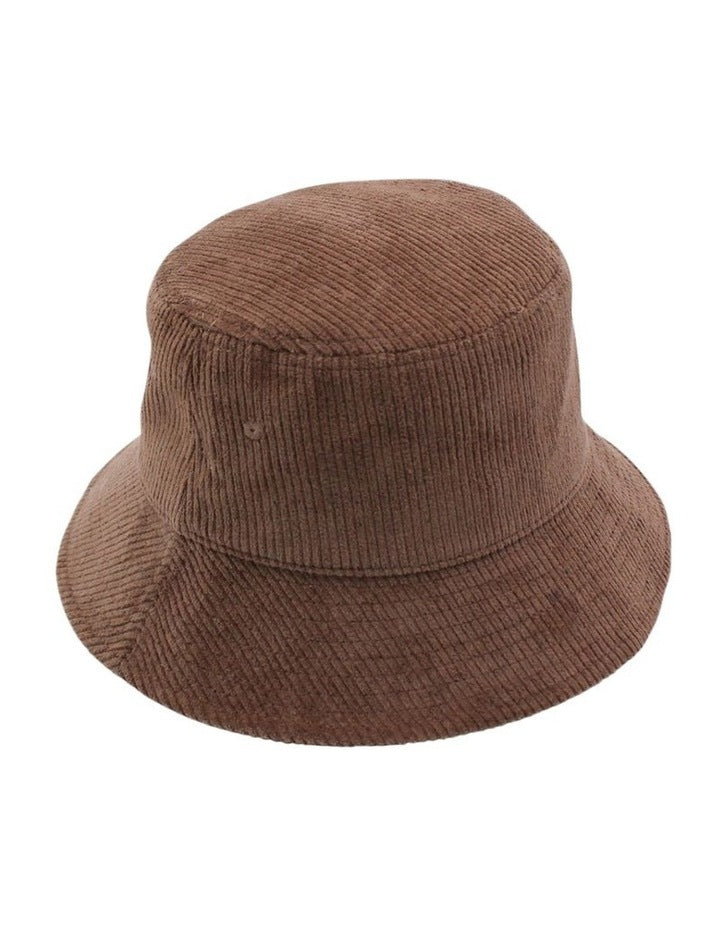 Dallas Cord Bucket Hat in Brown