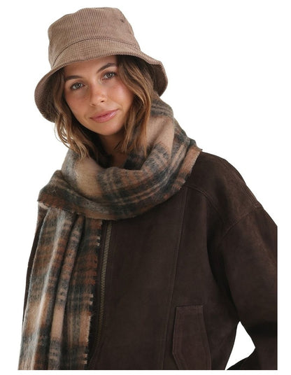 Dallas Cord Bucket Hat in Brown