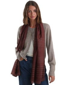 Maze Light-Weight Scarf in Brown