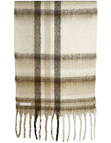 Jessica Woven Check Scarf in Beige