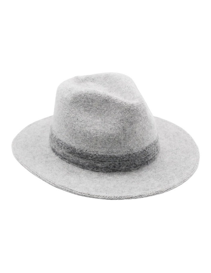 Mary Soft Wool Fedora Hat in Grey