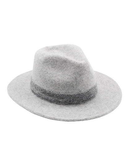 Mary Soft Wool Fedora Hat in Grey