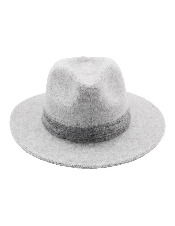 Mary Soft Wool Fedora Hat in Grey