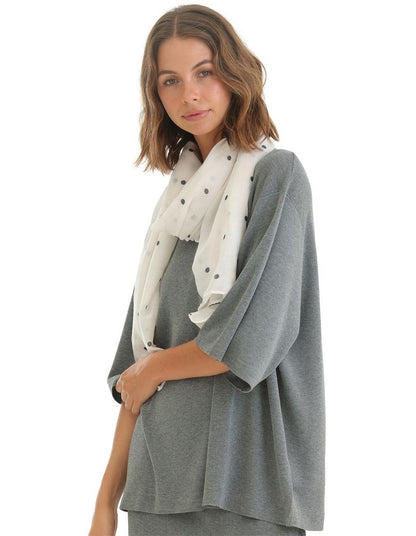 June Light-Weight Scarf in White Cream