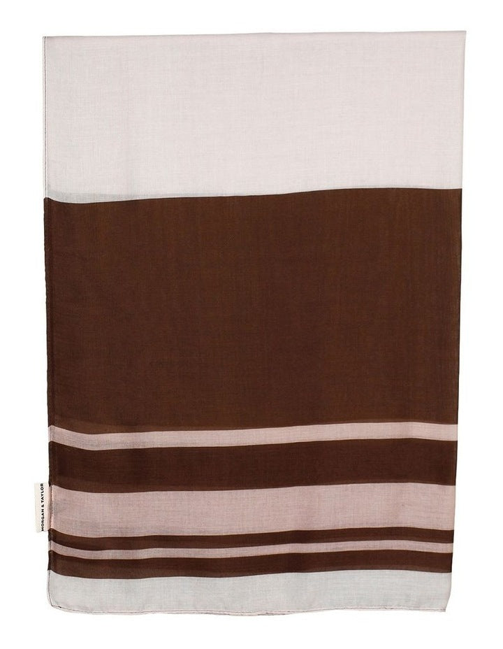 Eleanor Light-Weight Scarf in Brown