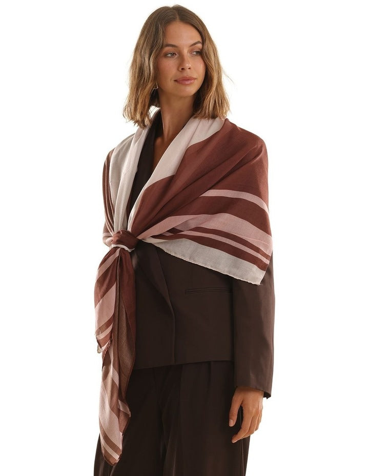 Eleanor Light-Weight Scarf in Brown