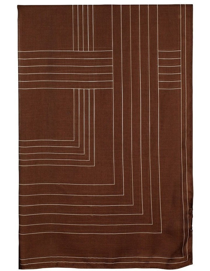 Maze Light-Weight Scarf in Burgundy Red