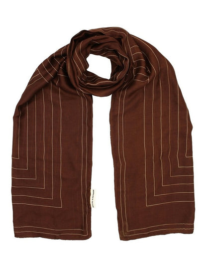 Maze Light-Weight Scarf in Burgundy Red