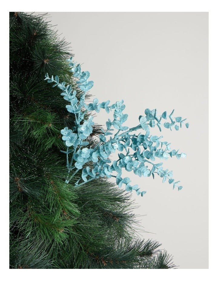 Faux Plastic Eucalyptus Pick in Blue: 50cm