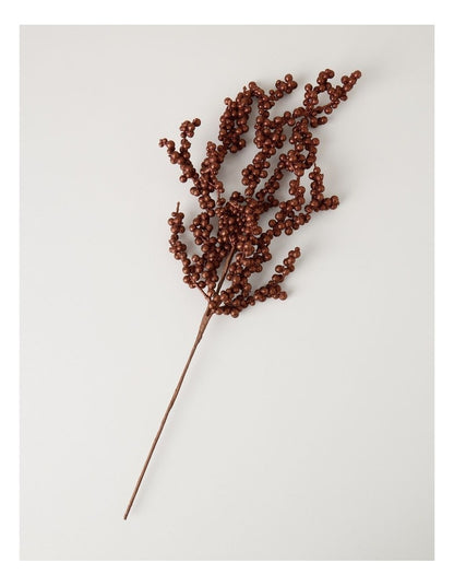 Harvest Glitter Berry Spray Pick in Brown: 62cm