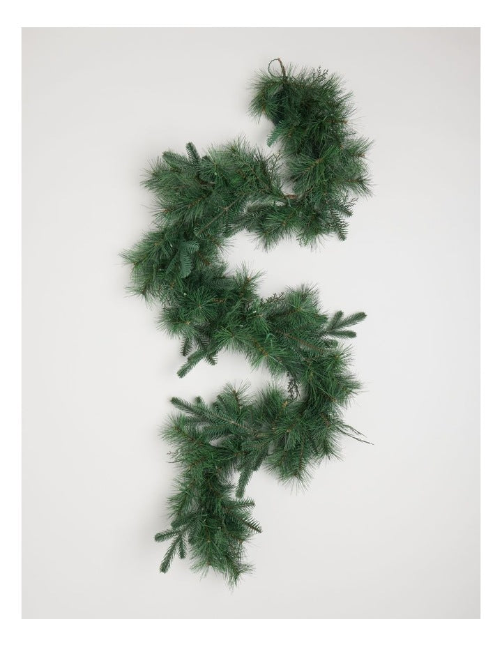 Harvest Prelit Garland in Green: 180cm