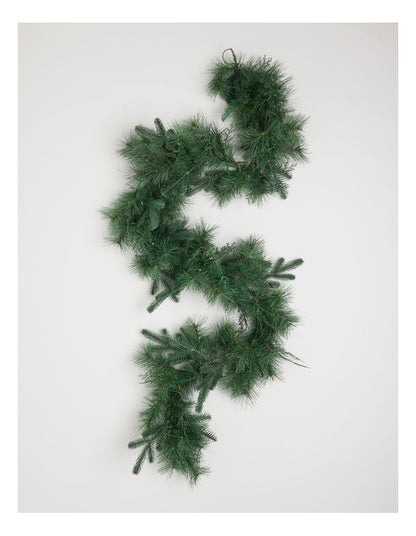 Harvest Prelit Garland in Green: 180cm