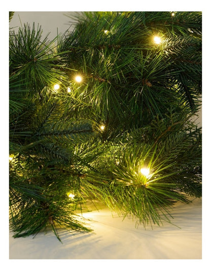Harvest Prelit Garland in Green: 180cm