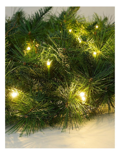 Harvest Prelit Wreath in Green: 60cm
