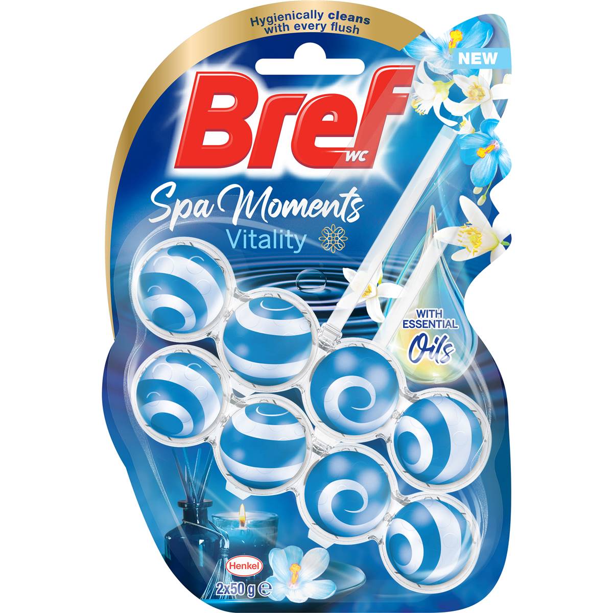 Bref Spa Moments Vitality Toilet Cleaner Block 50g x 2 pack