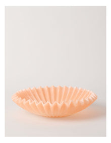 Pastel Brights Wavy Large Fruit Bowl 33.5cm in Peach