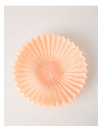 Pastel Brights Wavy Large Fruit Bowl 33.5cm in Peach