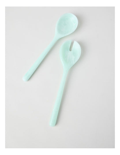 Pastel Brights Salad Server Set of 2 in Light Blue