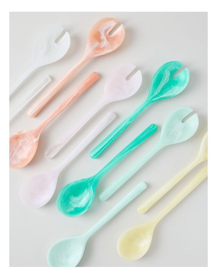 Pastel Brights Salad Server Set of 2 in Light Blue