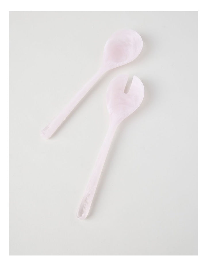 Pastel Brights Salad Server Set of 2 in Pink