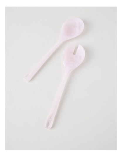 Pastel Brights Salad Server Set of 2 in Pink