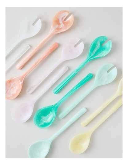 Pastel Brights Salad Server Set of 2 in Pink