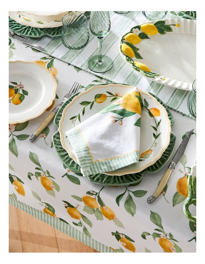 Ribbed Lemons Trio Leaf Dish 34cm