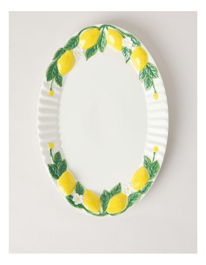 Ribbed Lemons Oval Platter 40.8cm