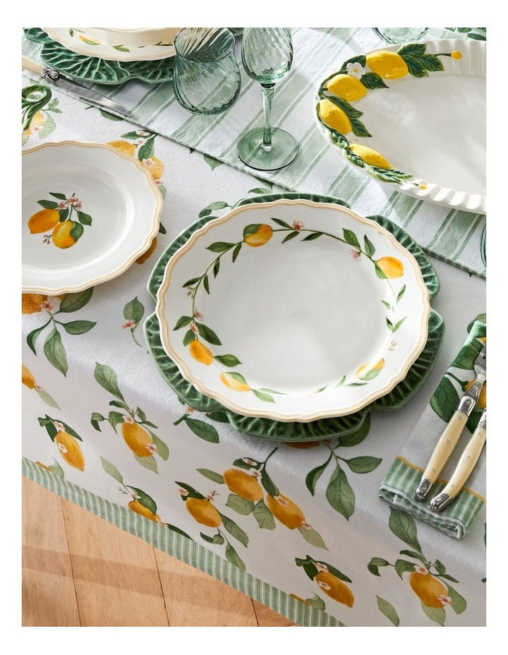 Ribbed Lemons Oval Platter 40.8cm