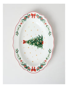 Heirloom Scalloped Oval Platter 35cm