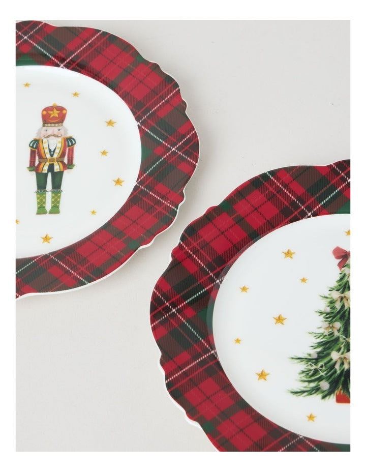Heirloom Christmas Tartan Side Plate Set of 2 21cm