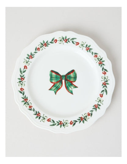 Heirloom Traditional Christmas Scalloped Side Plate Set of 2 21cm